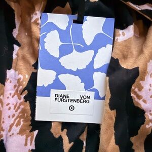 Diane Von Furstenberg Black and Brown Jumpsuit NWT